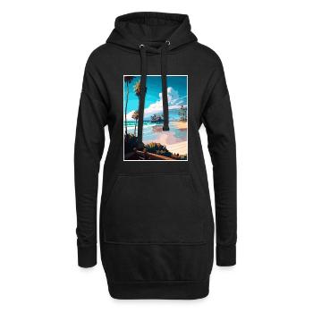 Pacific Beach Kalifornien Vintage Reiseposter WPA - Hoodie-Kleid - Schwarz - Vorne