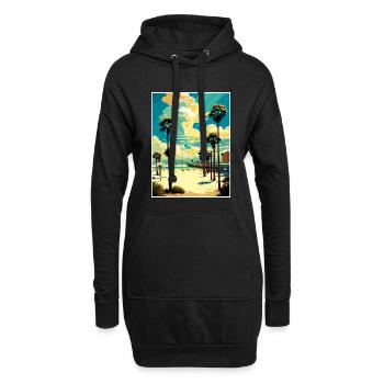 Clearwater Beach Floride Vintage voyage affiche WPA - Sweat-shirt à capuche long Femme - noir - Devant