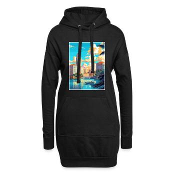 Tampa Beach Floride Vintage voyage affiche Souvenir - Sweat-shirt à capuche long Femme - noir - Devant