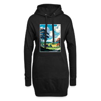 Bucks County Pennsylvania Vintage Reiseposter - Hoodie-Kleid - Schwarz - Vorne