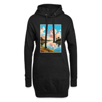 Toledo Bend Reservoir Texas Vintage Reiseposter - Hoodie-Kleid - Schwarz - Vorne