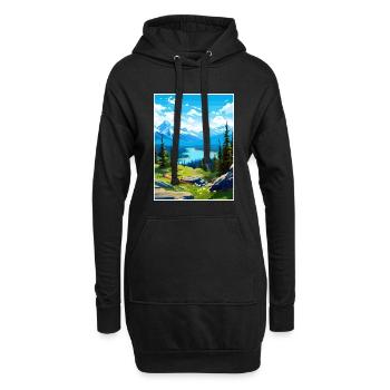 Jasper National Park Kanada Vintage Reiseposter - Hoodie-Kleid - Schwarz - Vorne