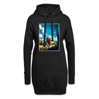 Chester County Pennsylvania Vintage Reiseposter - Hoodie-Kleid - Schwarz - Vorne