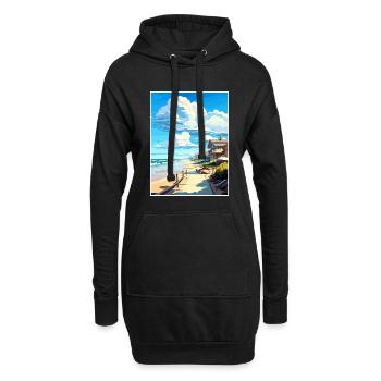 Affiche de voyage Vintage de Salt Creek Beach en Californie - Sweat-shirt à capuche long Femme - noir - Devant