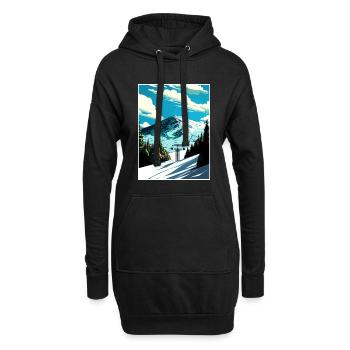 Whiteface Mountain Reiseplakat für den Bundesstaat New York - Hoodie-Kleid - Schwarz - Vorne