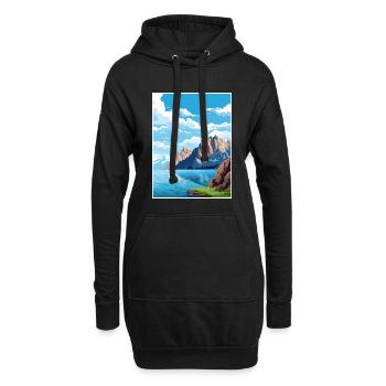 Kenai Fjords Nationalpark Alaska Reiseposter - Hoodie-Kleid - Schwarz - Vorne