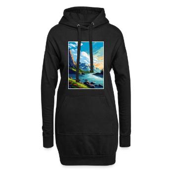 Kenai Fjords Nationalpark Alaska Reiseposter - Hoodie-Kleid - Schwarz - Vorne