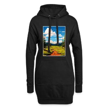 Parc national de Fishlake Utah Vintage affiche de voyage - Sweat-shirt à capuche long Femme - noir - Devant