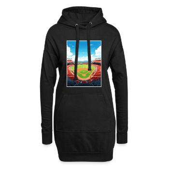 La Angels Stadium Californie Vintage affiche de voyage - Sweat-shirt à capuche long Femme - noir - Devant