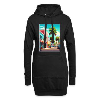 Port St Lucie Beach Florida Vintage Reiseposter - Hoodie-Kleid - Schwarz - Vorne