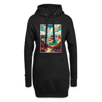 Affiche de voyage Vintage du parc national de Horseshoe Bend - Sweat-shirt à capuche long Femme - noir - Devant
