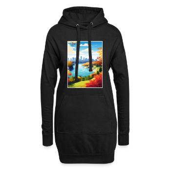 Niagara Falls New York State Vintage-Reiseposter - Hoodie-Kleid - Schwarz - Vorne