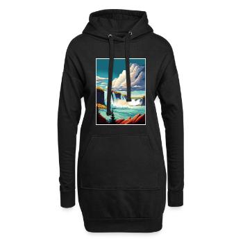 Niagara Falls New York State Vintage-Reiseposter - Hoodie-Kleid - Schwarz - Vorne