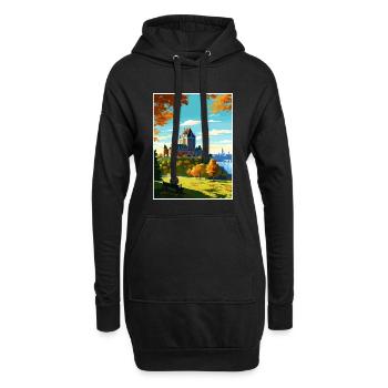 Affiche de voyage Fairmont Le Château Frontenac - Sweat-shirt à capuche long Femme - noir - Devant