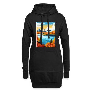 Niagara Falls New York State Vintage-Reiseposter - Hoodie-Kleid - Schwarz - Vorne