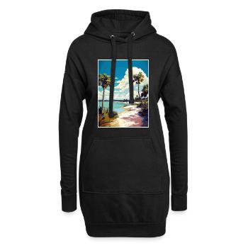 Lovers Key State Park Floride affiche de voyage - Sweat-shirt à capuche long Femme - noir - Devant