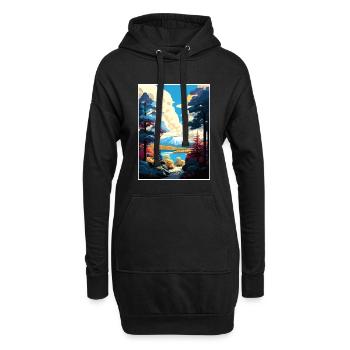 Pocono Mountains Pennsylvania Reiseposter - Hoodie-Kleid - Schwarz - Vorne