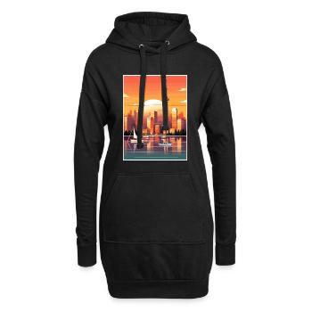 Toronto Canada décoration Vintage affiche de voyage - Sweat-shirt à capuche long Femme - noir - Devant