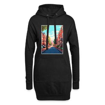 Philadelphia Pennsylvania Vintage Reiseposter - Hoodie-Kleid - Schwarz - Vorne