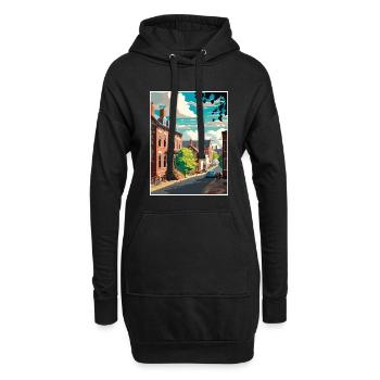 West Chester Pennsylvania Vintage Reiseposter - Hoodie-Kleid - Schwarz - Vorne