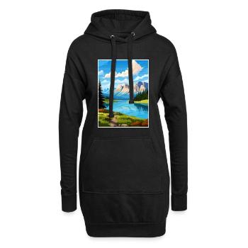 Parc national de Banff Canada Affiche de voyage Vintage - Sweat-shirt à capuche long Femme - noir - Devant