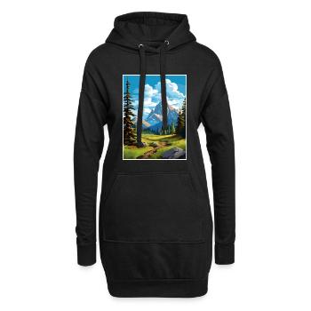 Parc national de Banff Canada Affiche de voyage Vintage - Sweat-shirt à capuche long Femme - noir - Devant