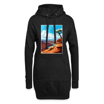 Dead Horse State Park Utah Vintage affiche de voyage - Sweat-shirt à capuche long Femme - noir - Devant