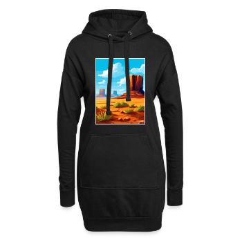 Monument Valley Arizona Wüste Reiseposter - Hoodie-Kleid - Schwarz - Vorne