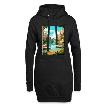 Parc d’État de Mckinney Falls, Texas Affiche de voyage - Sweat-shirt à capuche long Femme - noir - Devant