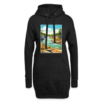 Parc d’État de Mckinney Falls, Texas Affiche de voyage - Sweat-shirt à capuche long Femme - noir - Devant