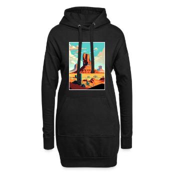 Monument Valley Arizona Wüste Reiseposter - Hoodie-Kleid - Schwarz - Vorne