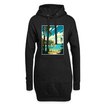 Peninsula State Park Wisconsin Reiseplakat - Hoodie-Kleid - Schwarz - Vorne