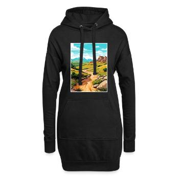 Affiche de voyage du parc d’État de Davis Mountain au Texas - Sweat-shirt à capuche long Femme - noir - Devant