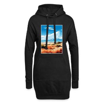 Parc d’État d’Antelope Island Utah affiche de voyage - Sweat-shirt à capuche long Femme - noir - Devant