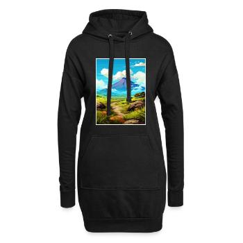 Affiche de voyage du parc national des volcans d’Hawaï - Sweat-shirt à capuche long Femme - noir - Devant