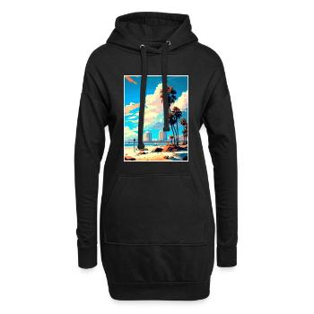Long Beach Kalifornien Cali Vintage Reiseposter - Hoodie-Kleid - Schwarz - Vorne