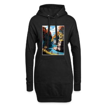 Watkins Glen State Park New York Affiche de voyage - Sweat-shirt à capuche long Femme - noir - Devant