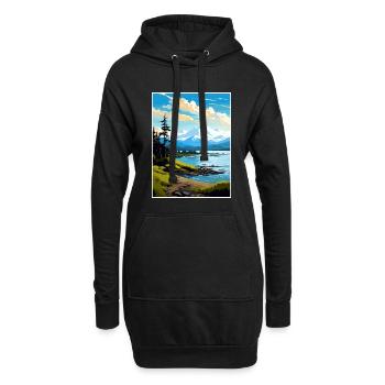 Kachemak Bay Alaska Vintage Reiseposter Souvenir - Hoodie-Kleid - Schwarz - Vorne