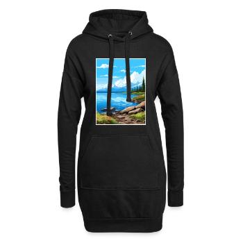 Iliamna Lake Alaska Vintage Reiseposter Souvenir - Hoodie-Kleid - Schwarz - Vorne