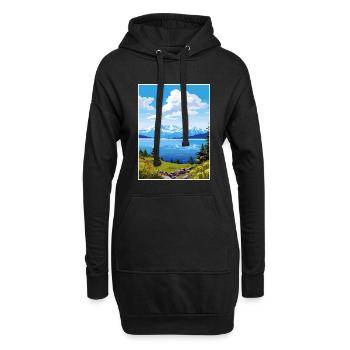 Kachemak Bay Alaska Vintage Reiseposter Souvenir - Hoodie-Kleid - Schwarz - Vorne
