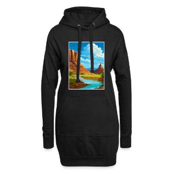 San Juan River Utah Vintage voyage affiche Souvenir - Sweat-shirt à capuche long Femme - noir - Devant