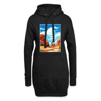 Escalante grand Utah Vintage voyage affiche WPA Art - Sweat-shirt à capuche long Femme - noir - Devant