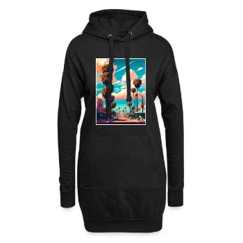 Santa Ana Kalifornien Vintage Reiseposter WPA Kunst - Hoodie-Kleid - Schwarz - Vorne
