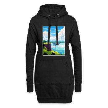Niagara Falls Kanada Vintage Reiseposter WPA Kunst - Hoodie-Kleid - Schwarz - Vorne
