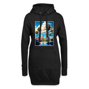 Riverside California Vintage Reiseposter WPA Kunst - Hoodie-Kleid - Schwarz - Vorne