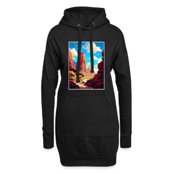 Red Rock Arizona Vintage voyage affiche Souvenir - Sweat-shirt à capuche long Femme - noir - Devant