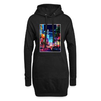 Las Vegas Nevada Vintage voyage affiche Souvenir - Sweat-shirt à capuche long Femme - noir - Devant