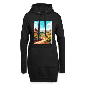 Mount Scott Texas Vintage Reiseposter Souvenir - Hoodie-Kleid - Schwarz - Vorne