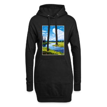 Chena Lake Alaska Vintage Reiseposter Souvenir - Hoodie-Kleid - Schwarz - Vorne