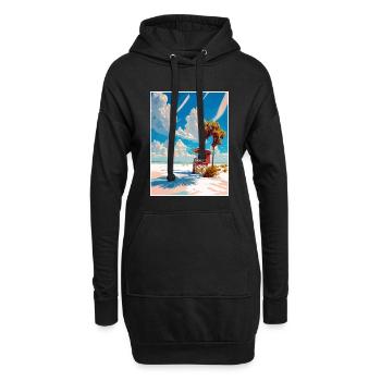 Siesta Key Florida Vintage Reiseposter Souvenir - Hoodie-Kleid - Schwarz - Vorne